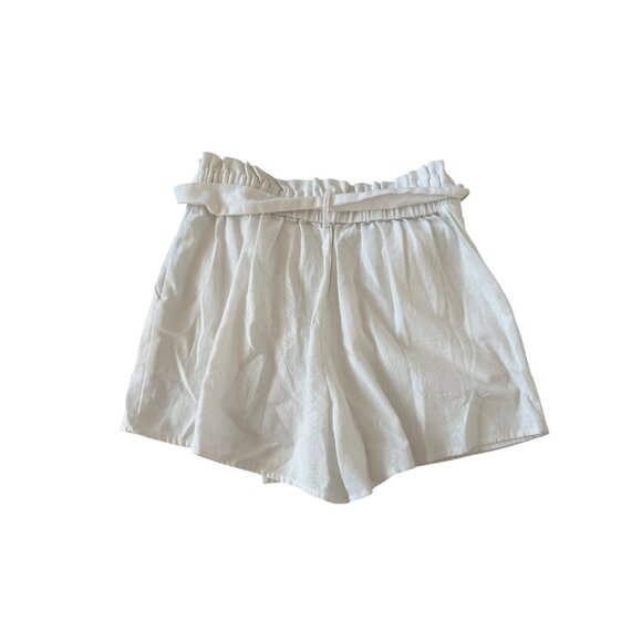IRIS High Waist White Tie Waist Shorts Size Small - Picture 3 of 6